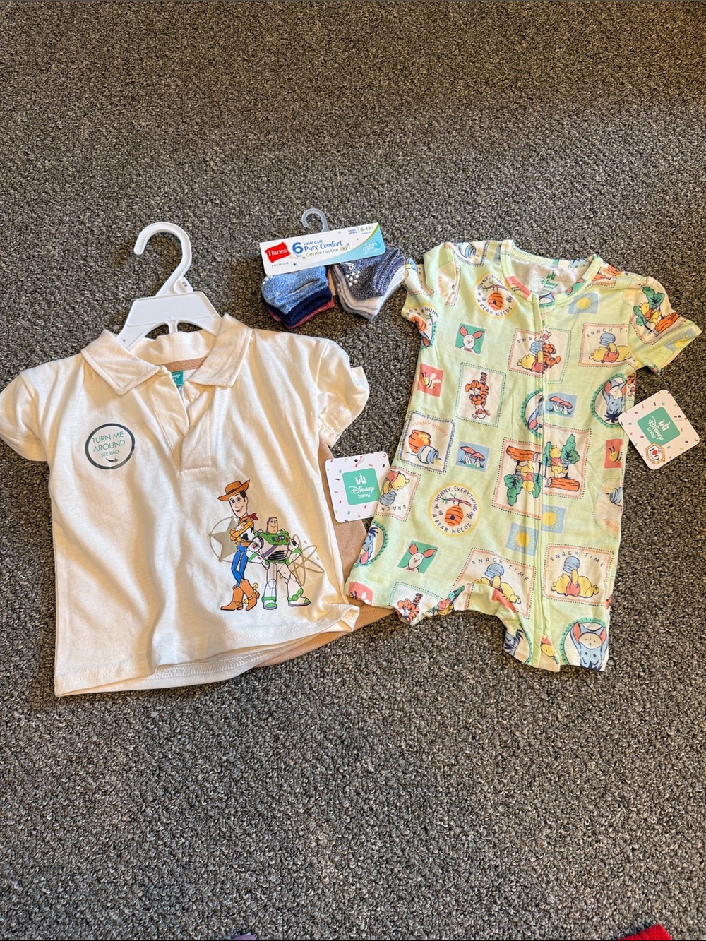 Disney Toy Story Matching Set & Winnie the Pooh Bodysuit